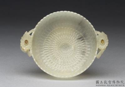 图片[2]-Jade incense burner with floral handles, Qing dynasty (1644-1911)-China Archive